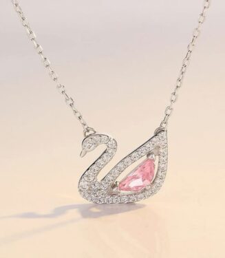 Crystal Swan Necklace