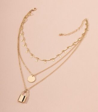 Disc Charm Layered Necklace